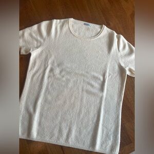 Malo Cashmere Cream Short Sleeve Sweater